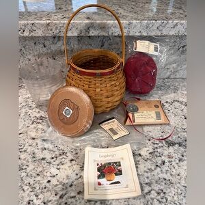 2004 Longaberger Let Me Call You Sweetheart Sweetheart Basket Set